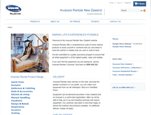 Tablet Screenshot of invacarerentals.co.nz